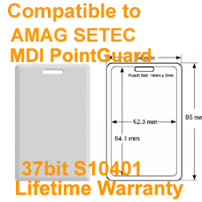 37bit S10401 Proximity Clamshell Card for AMAG SETEC MDI PointGuard